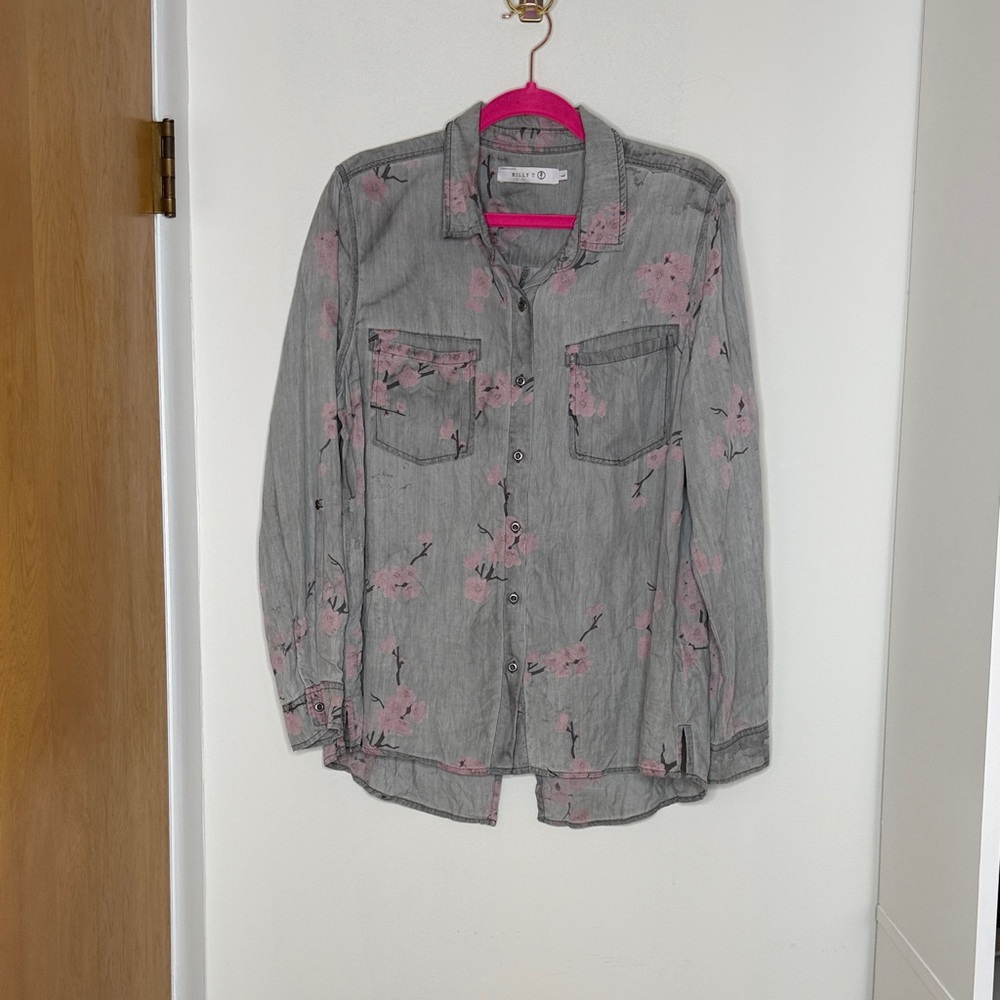 Billy T 100% Lyocell Button Down Shirt a Size L
